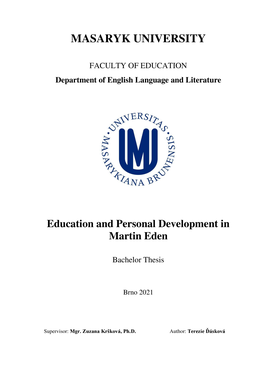 Education and Personal Development in Martin Eden