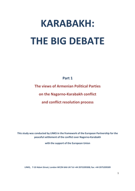 Karabakh: the Big Debate