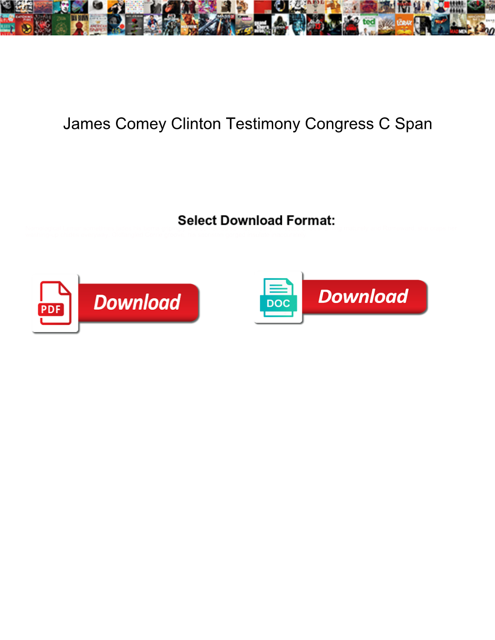 James Comey Clinton Testimony Congress C Span