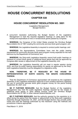 House Concurrent Resolutions Chapter 538 1