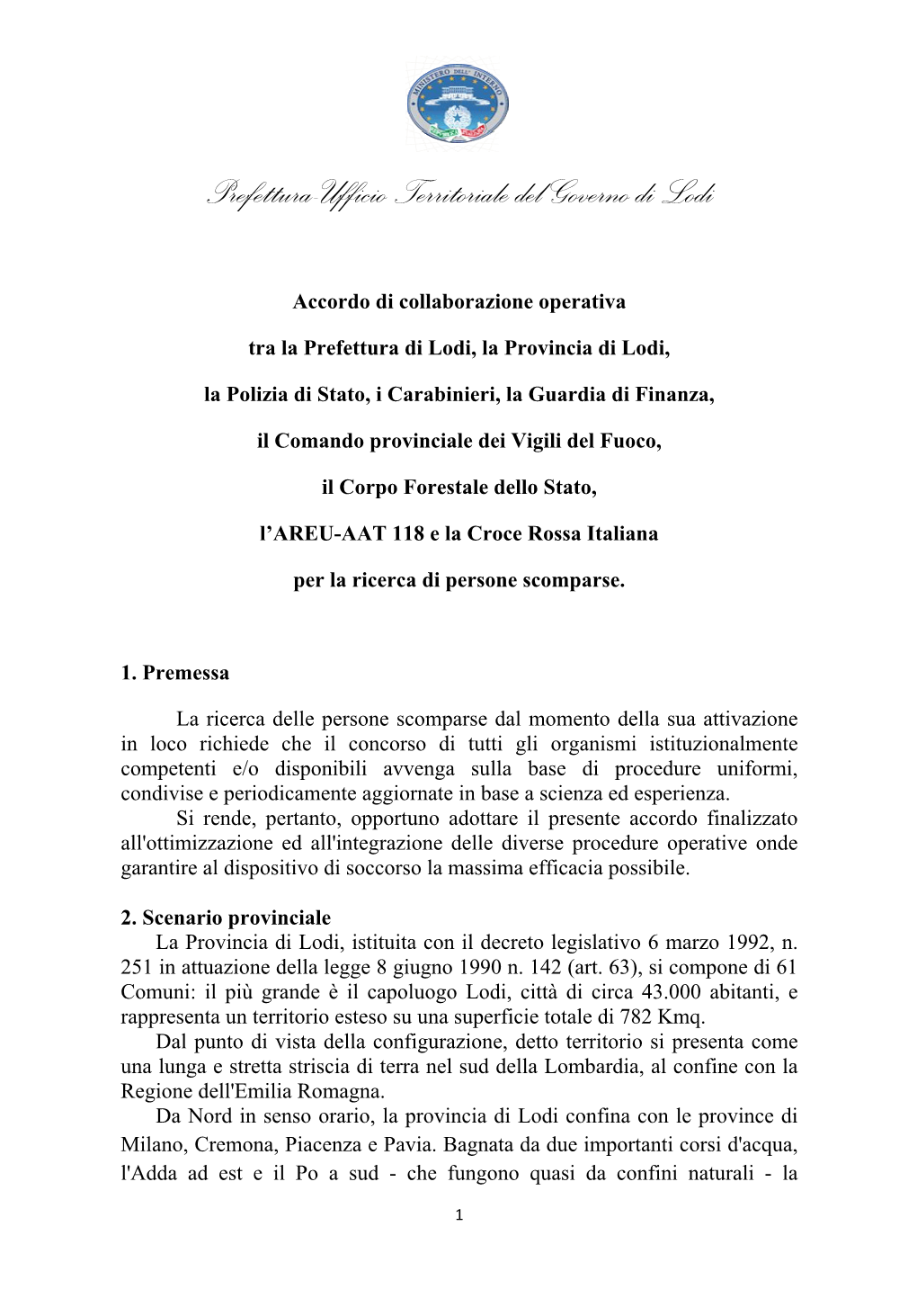 Prefettura-Ufficio Territoriale Del Governo Di Lodi