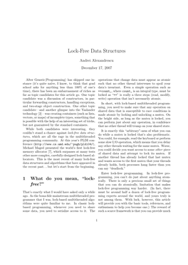 Lock-Free Data Structures