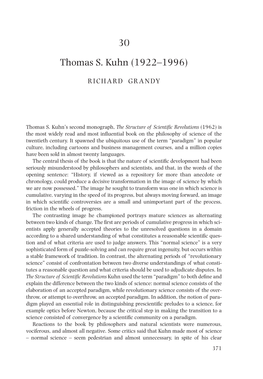 30 Thomas S. Kuhn (1922–1996)
