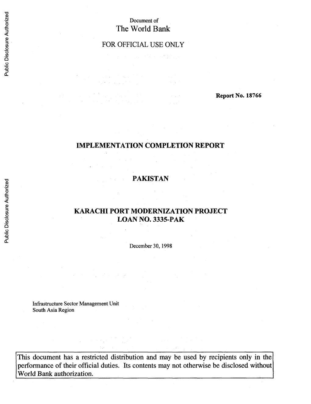 World Bank Document