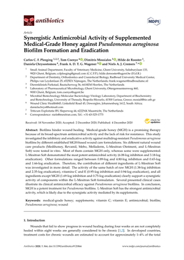 Synergistic Antimicrobial Activity of Supplemented Medical-Grade Honey Against Pseudomonas Aeruginosa Biofilm Formation and Eradication