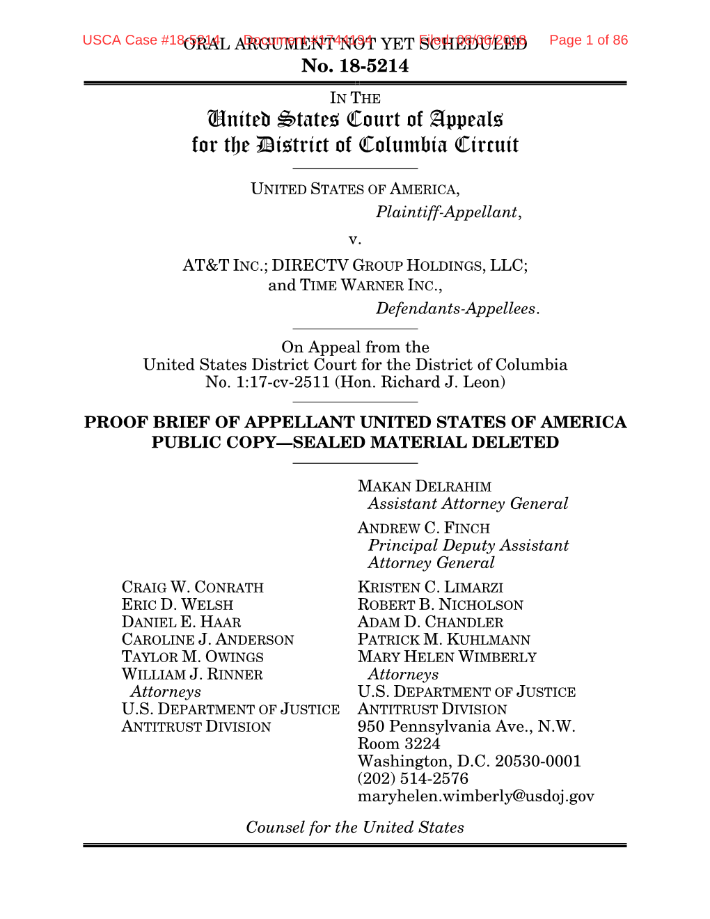 United States Court of Appeals for the District of Columbia Circuit