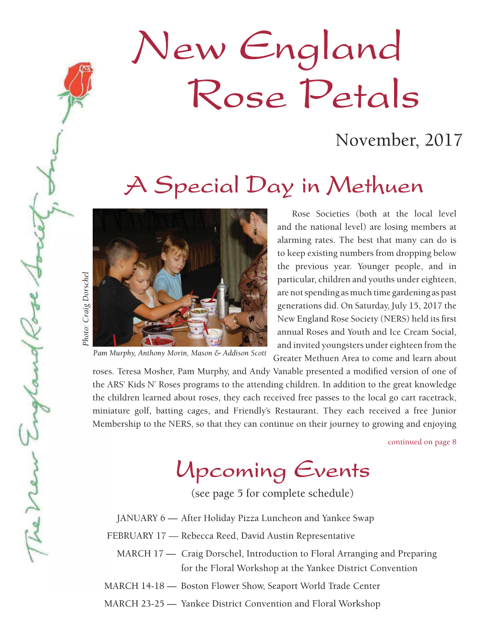 Fall 2017 New England Rose Petals Newsletter