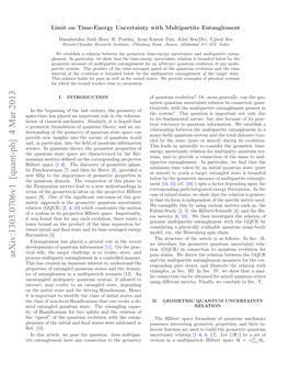 Limit on Time-Energy Uncertainty with Multipartite Entanglement