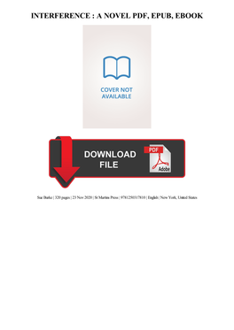 Ebook Download Interference : a Novel Kindle