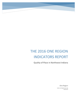 One Region 2016 Indicators Report