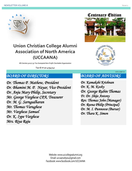 Union Christian College Alumni Association of North America (UCCAANA)