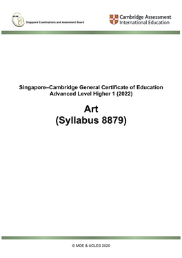 8879 Y22 Sy Art A-Level H1 for 2022