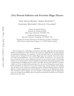 (No) Eternal Inflation and Precision Higgs Physics