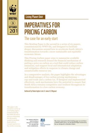 Imperatives for Pricing Carbon: the Case for an Early Start