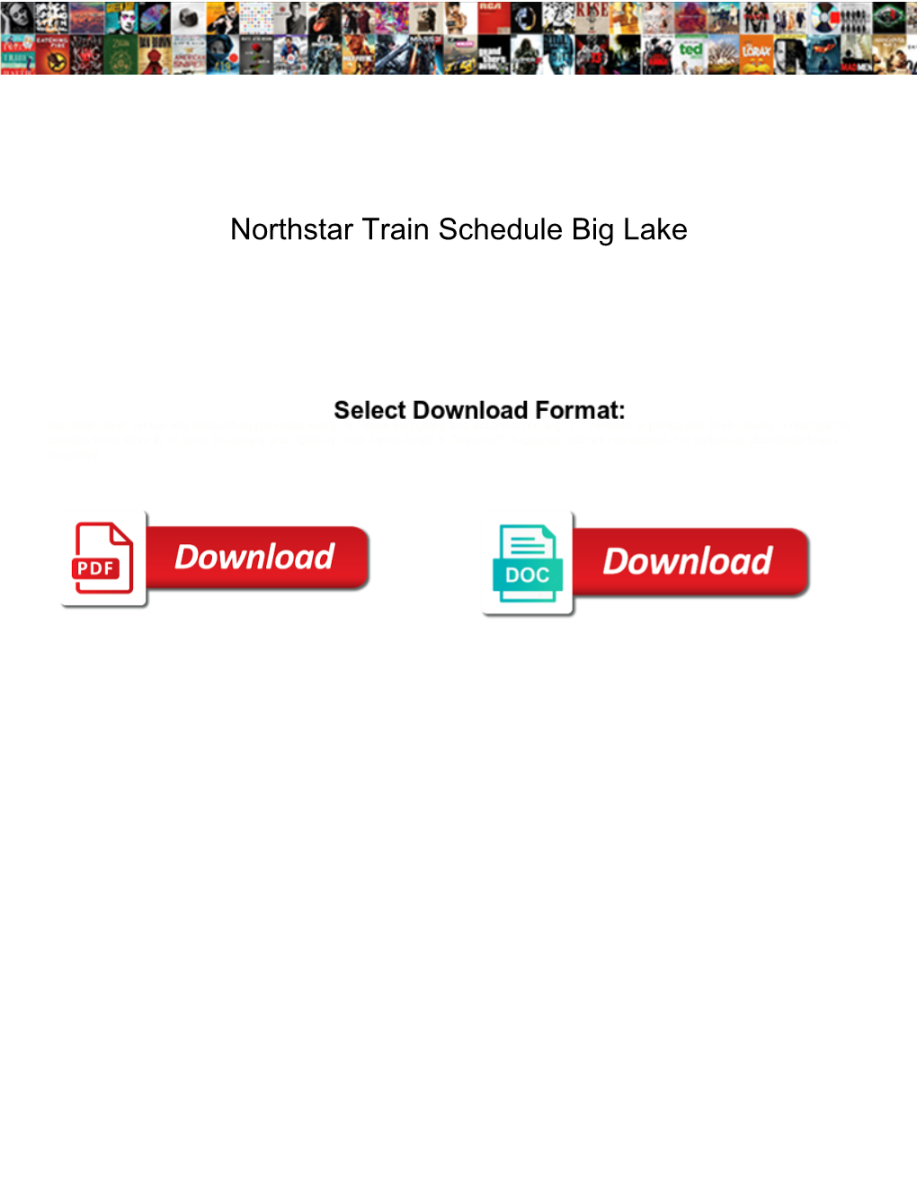 Northstar Train Schedule Big Lake