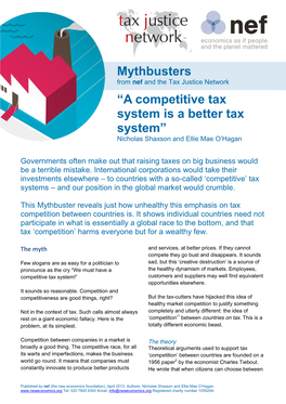Mythbuster: “A Competitive Tax System Is a Better Tax System”