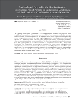 Methodological Proposal for the Identification of an Interregional