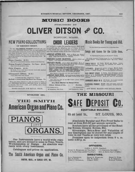 SAFE DEPOSIT C!L I American Organ and Piano Co