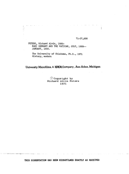 University Microfilms. a XEROX Company, Ann Arbor, Michigan