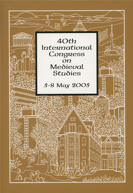 40Th International Congress on Medieval Studies in Kalamazoo
