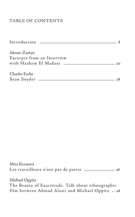 TABLE of CONTENTS Introduction