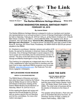 George Washington Annual Birthday Party Save the Date