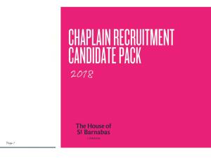 Chaplain Recruitment Candidate Pack 2018