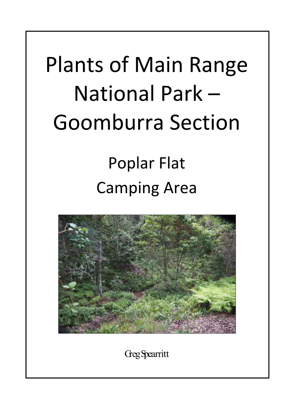 Plants of Main Range National Park – Goomburra Section