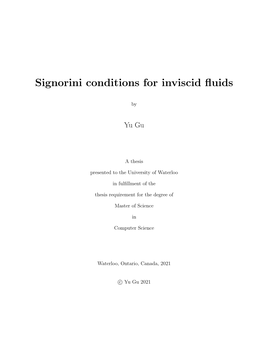 Signorini Conditions for Inviscid Fluids