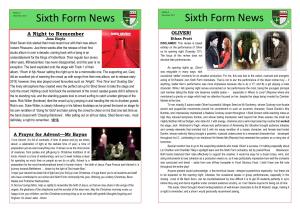 Sixth Form News Sixth Form News