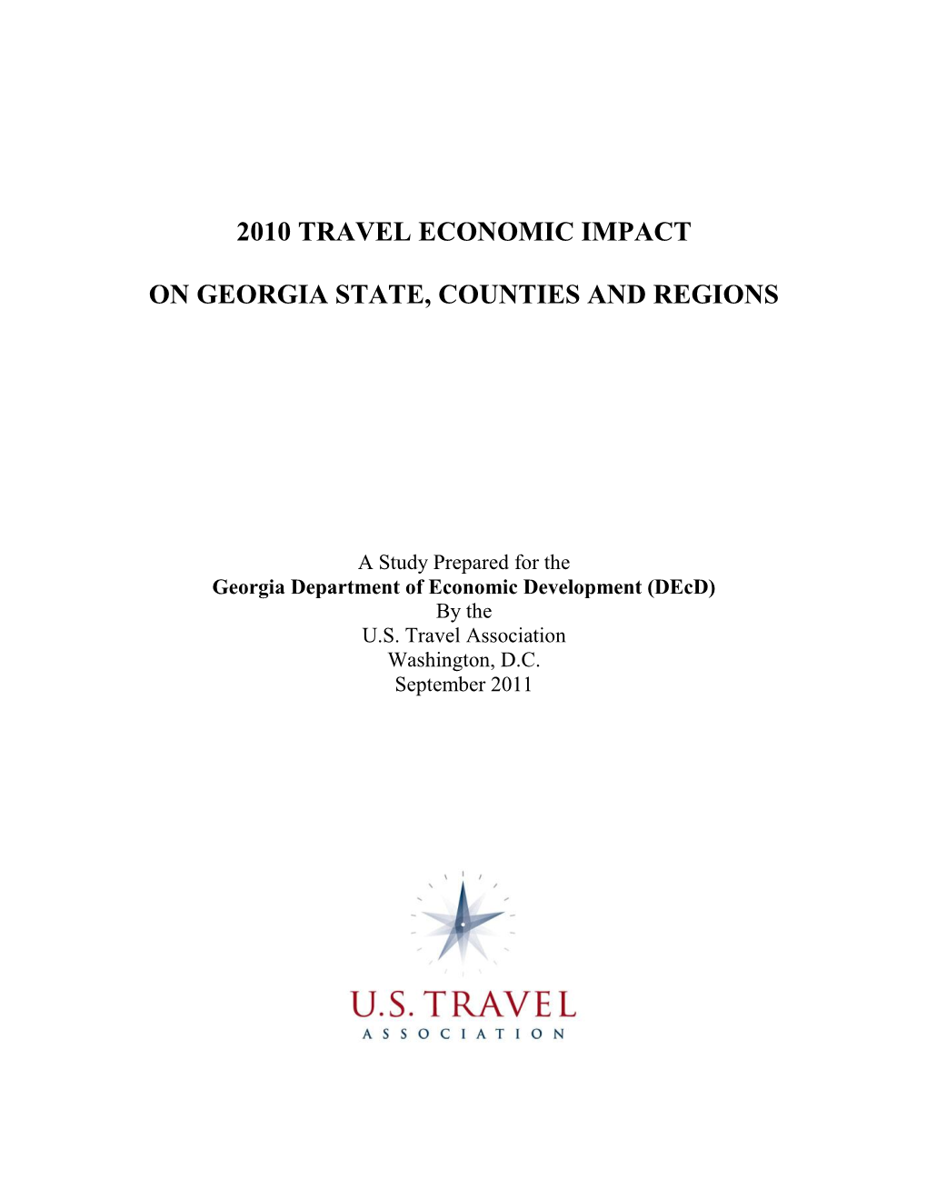 2010 Travel Economic Impact on Georgia State, Counties