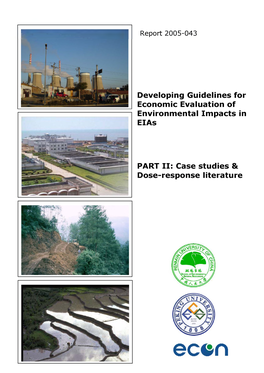 Developing Guidelines for Economic Evaluation of Environmental Impacts in Eias