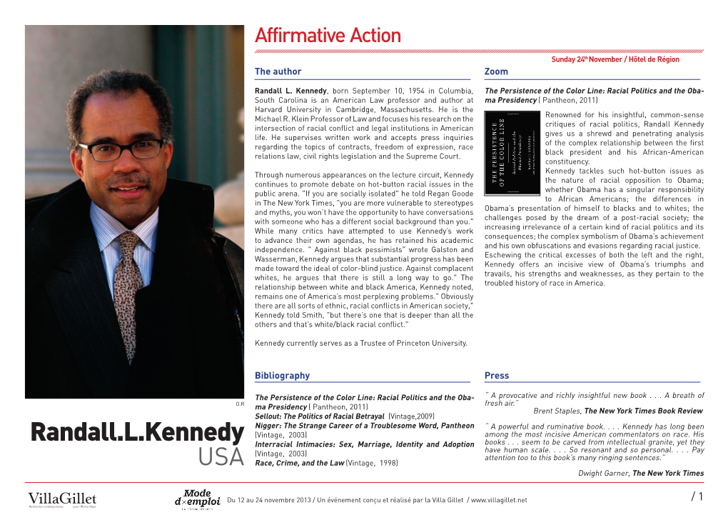 Randall.L.Kennedy (Vintage, 2003) Among the Most Incisive American Commentators on Race