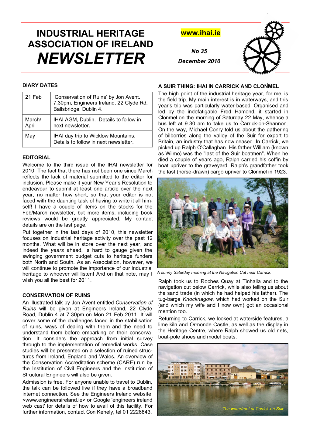 NEWSLETTER December 2010