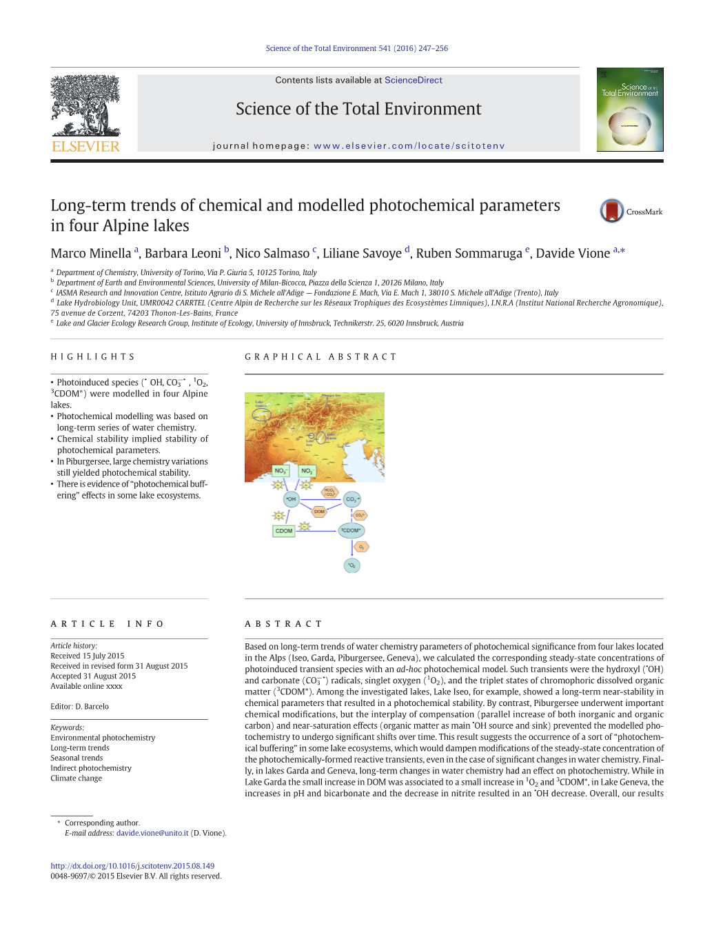 2016 STOTEN Vione Leoni Photochem Alpine Lakes.Pdf