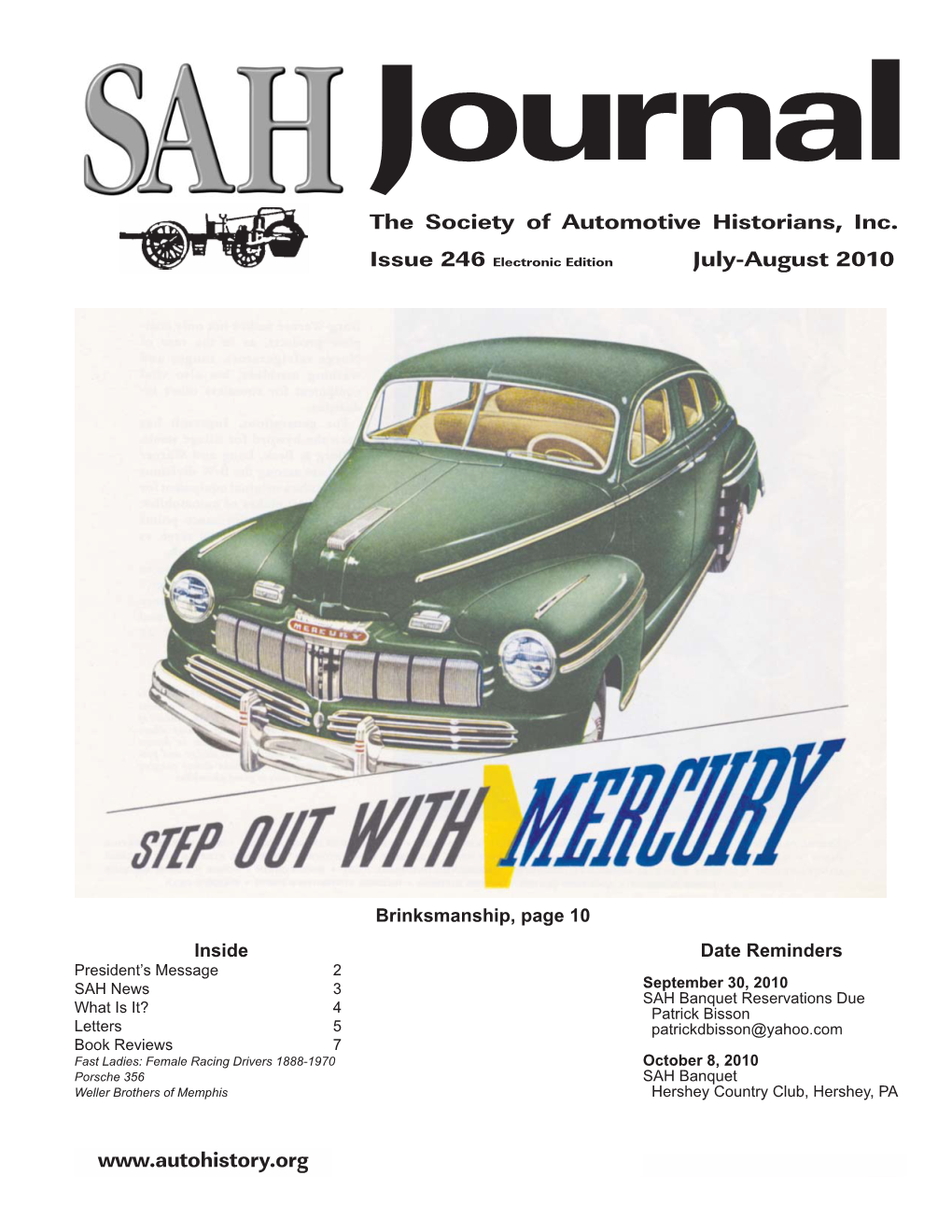 The Society of Automotive Historians, Inc. July