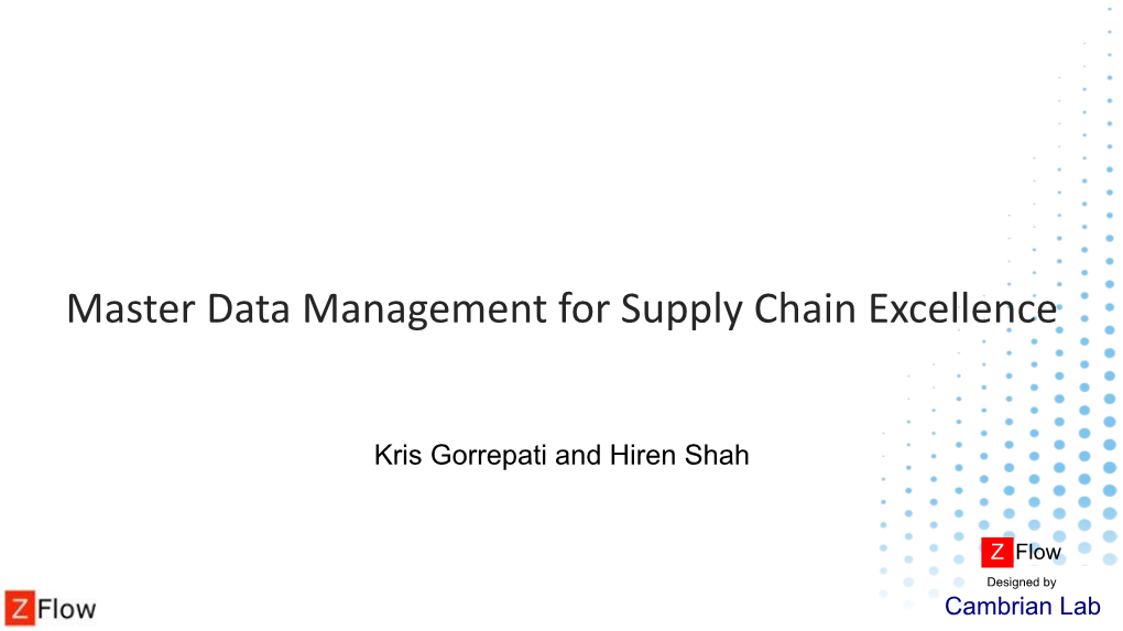 Master Data Management for Supply Chain Excellence