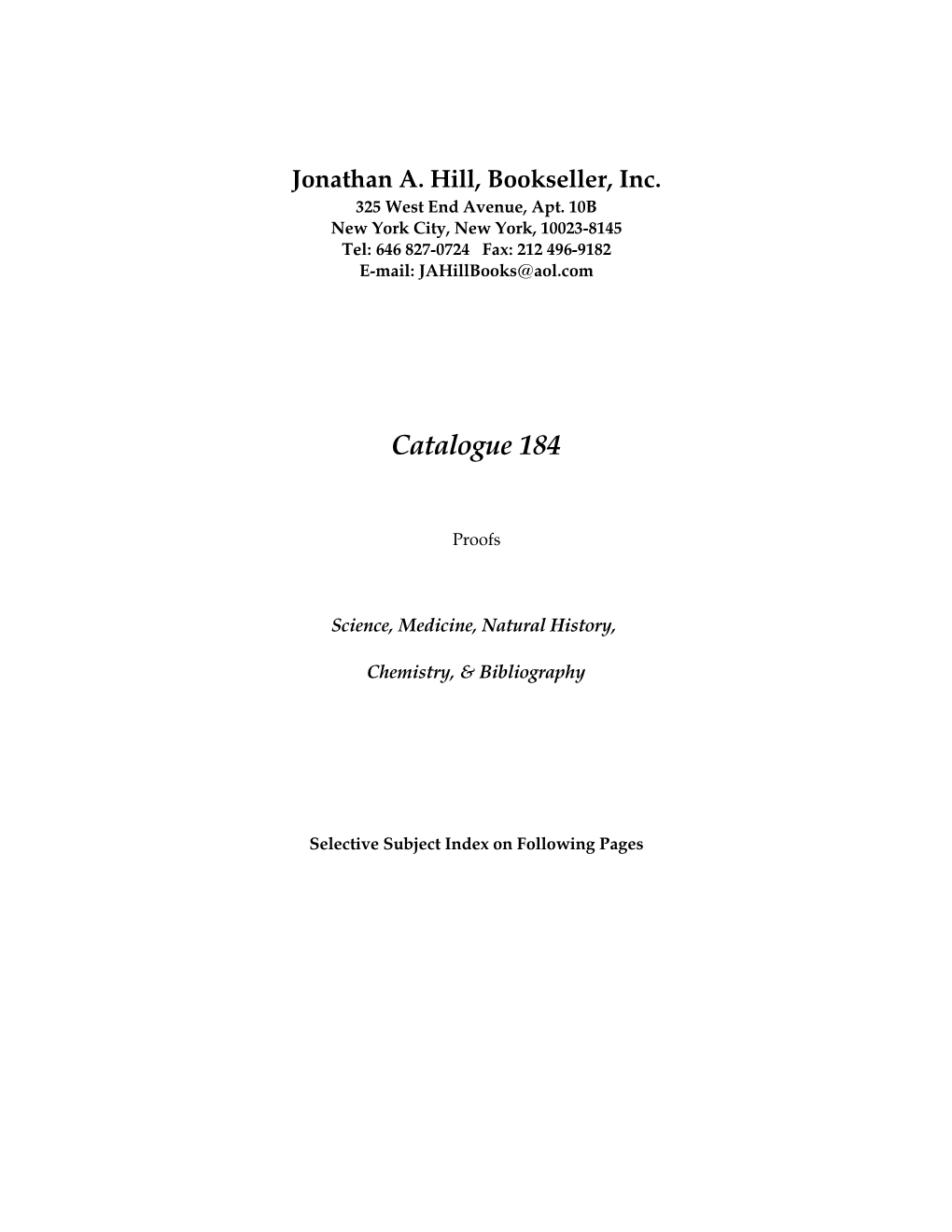 Catalogue 184