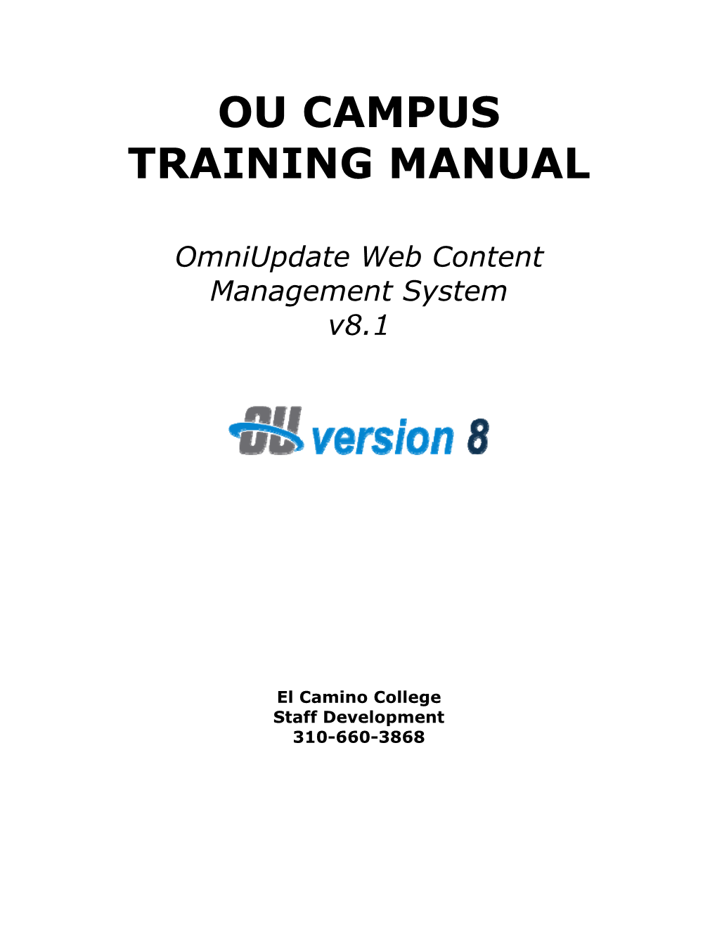 Ou Campus Training Manual