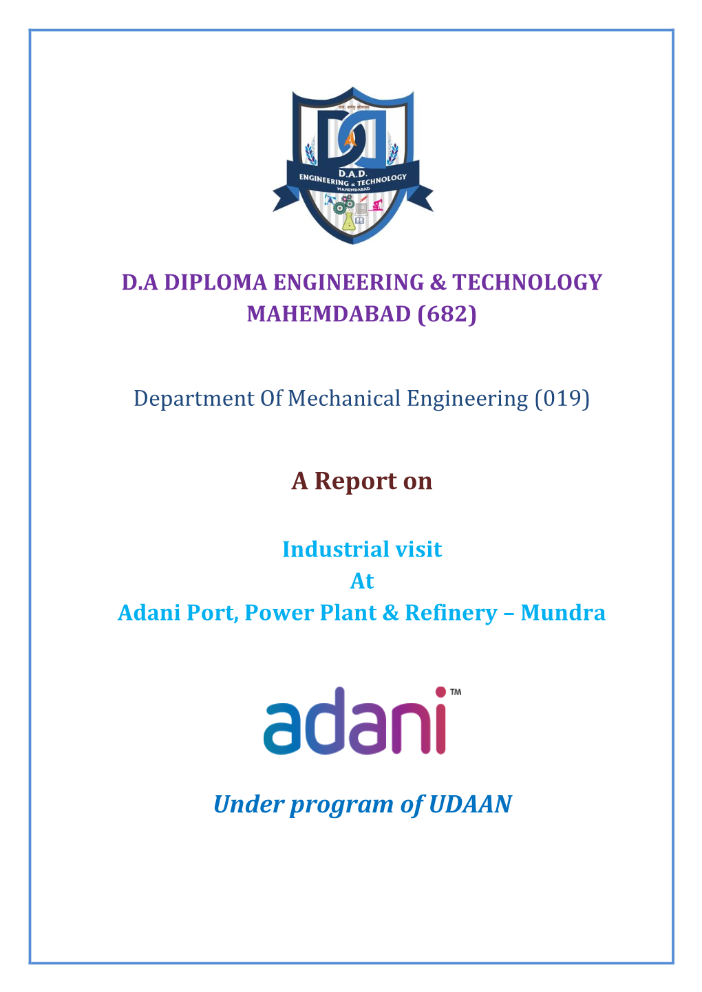 A Report on Under Program of UDAAN