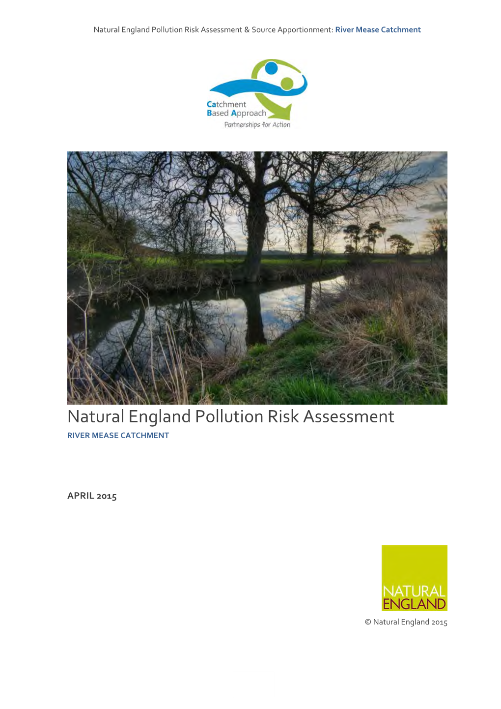 Natural England Pollution Risk Assessment & Source Apportionment: River Mease Catchment