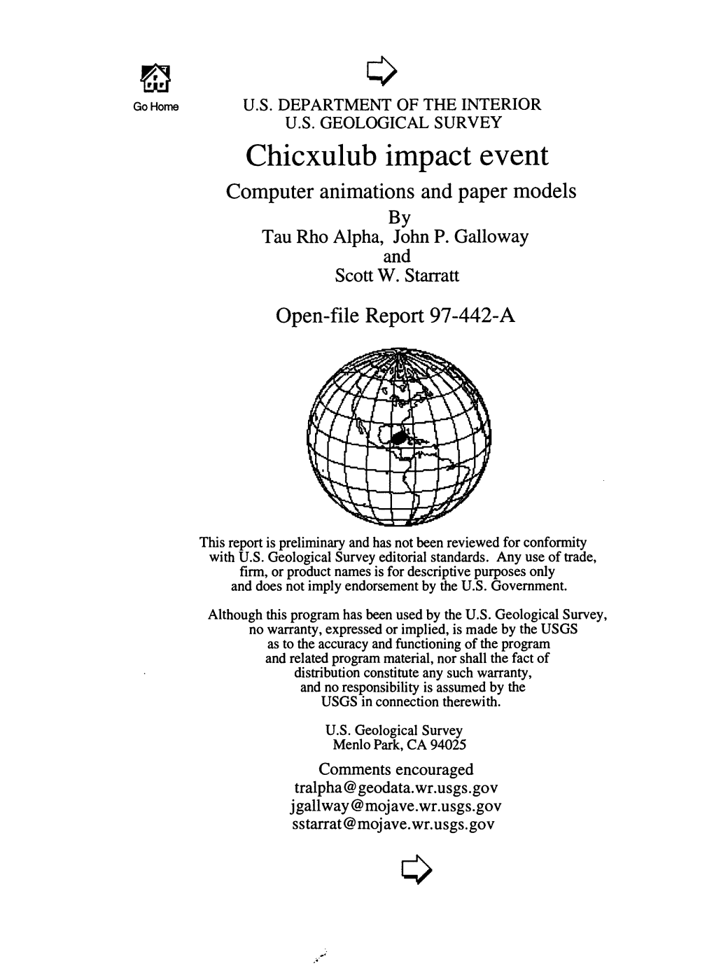 Chicxulub Impact Event Computer Animations and Paper Models by Tau Rho Alpha, John P