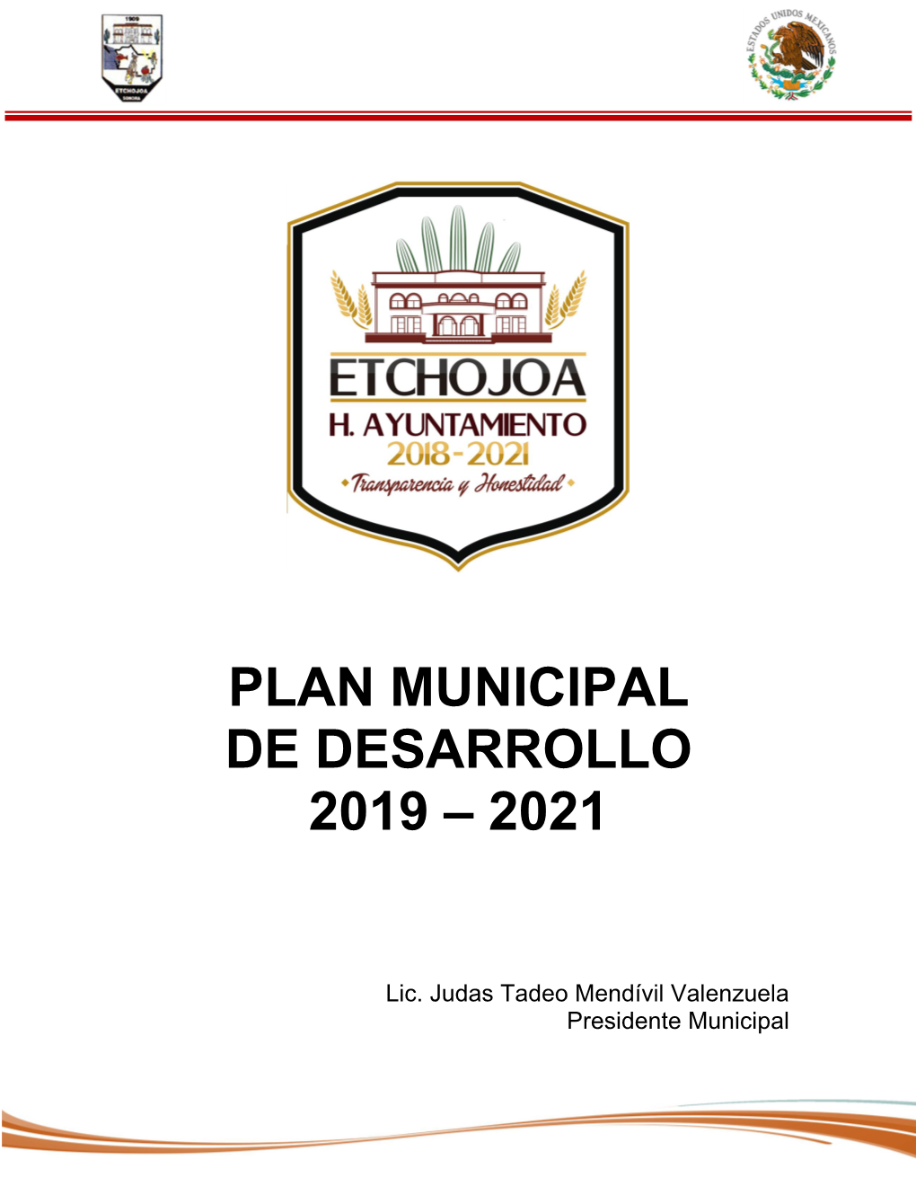 Plan Municipal De Desarrollo 2019 – 2021