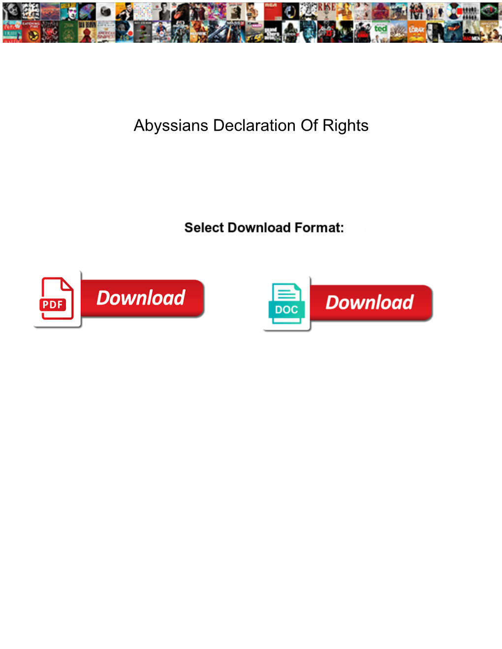 Abyssians Declaration of Rights