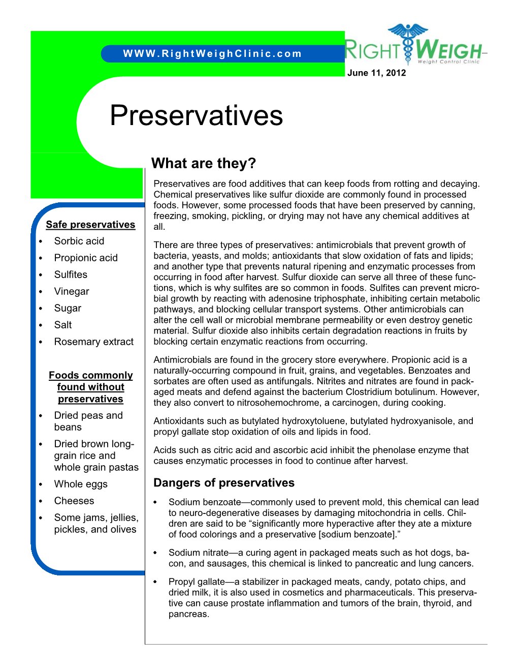 Preservatives