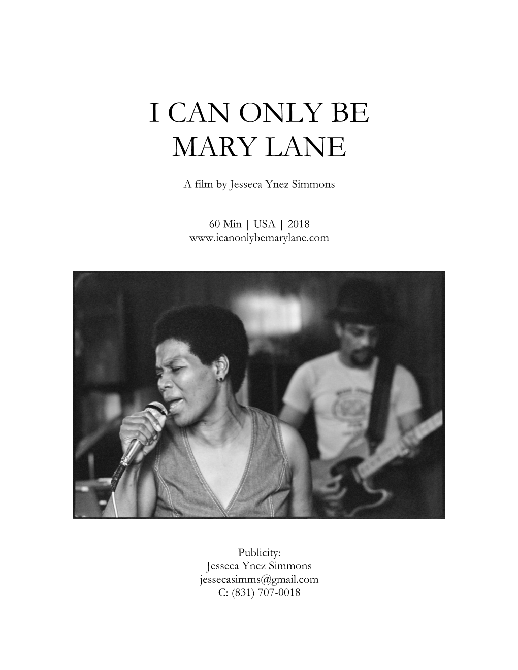 I Can Only Be Mary Lane