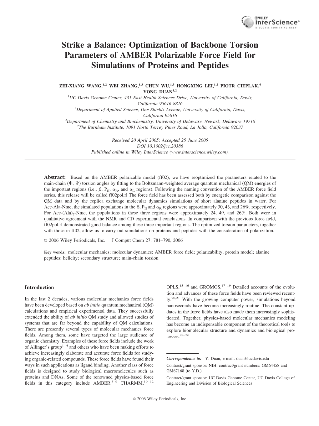 Optimization of Backbone Torsion Parameters of AMBER Polarizable Force Field for Simulations of Proteins and Peptides