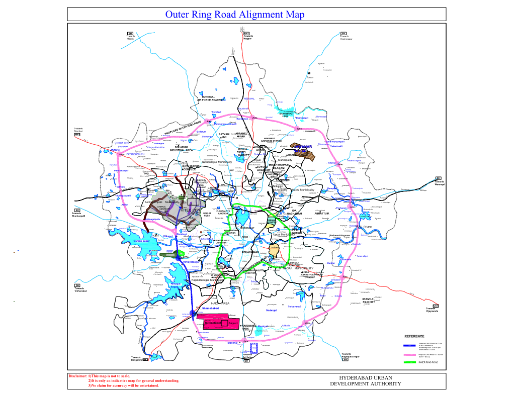 Outer Ring Road Alignment Map