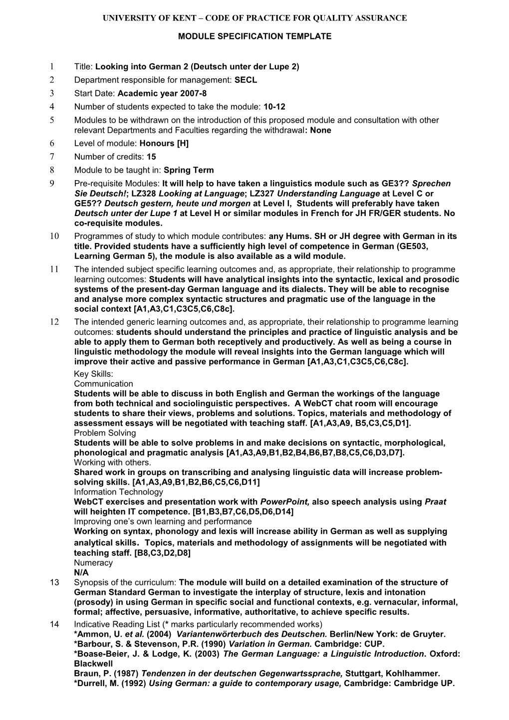 University of Kent at Canterbury s4