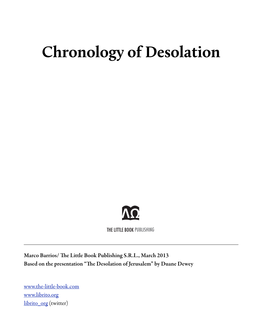 Chronology of Desolation